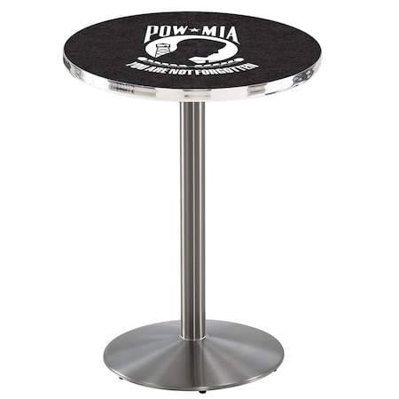 Holland Bar Stool Co 42" Stainless Steel POW/MIA Pub Table L214S4228POWMIA